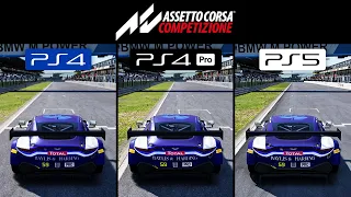 Assetto Corsa Competizione Graphics Comparison (PS5/PS4 Pro/PS4/PC)