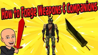 How to Forge Weapons and Companions | Giant Simulator | Roblox