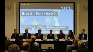 'Brexit - What Next?' panel discussion - 22nd January 2020