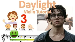 David Kushner - Daylight sheet music and easy violin tutorial