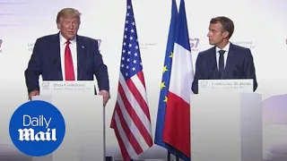 Trump and Macron hold joint press conference at the G7