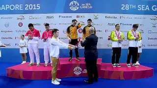 Aquatics Diving Men's 10m Synchronised Victory Ceremony Day 1   28th SEA Games Singapore 2015 720p