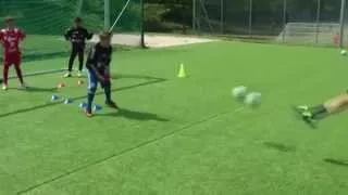 Coach Football Amazing youth goalkeeper training soccer