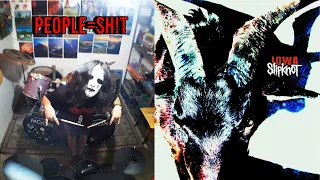 PEOPLE=SHIT - SLIPKNOT - DRUM COVER WITH JOEY JORDISON MASK & DRUM KIT