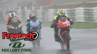 Mallory Park Freetech 6 Hour Endurance *** Honda CBR125 *** Monsoon Weather ***