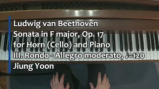 Piano Part- Beethoven, Horn (Cello) Sonata in F major, Op. 17, III. Rondo -Allegro moderato (♩=120)