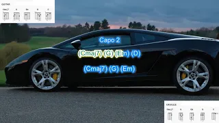 Fast Car (capo 2) by Tracy Chapman easy guitar play along with chords and lyrics with capo on fret 2