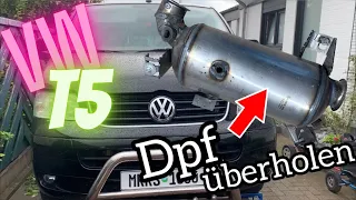 VW T5 Dpf ausbauen und reinigen lassen (BNZ)