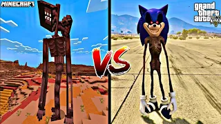 Minecraft Siren Head vs GTA 5 Sonic Siren Head - Who is best?