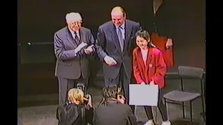 11-yr old Han-Na Chang at Award Ceremony Fifth Rostropovich International Cello Competition (1994)