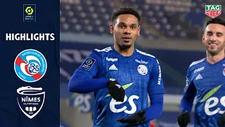 RC STRASBOURG ALSACE - NÎMES OLYMPIQUE (5 - 0) - Highlights - (RCSA - NO) / 2020-2021