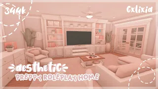 Bloxburg | Preppy Aesthetic 🌷 Roleplay Home Interior Part 1 | House Build | 344k