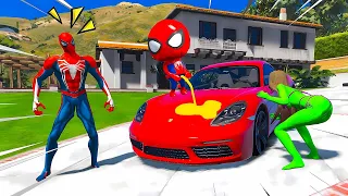 NAMORADAS DO HOMEM ARANHA TROLARAM A LAMBORGHINI SHE HULK DELE no GTA 5