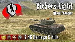 Vickers Light 105  |  7,4K Damage 5 Kills  |  WoT Blitz Replays