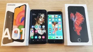 SAMSUNG GALAXY A01 VS IPHONE 6S - НОВЫЙ БЮДЖЕТНИК ИЛИ СТАРЫЙ АЙФОН? ЧТО ЛУЧШЕ