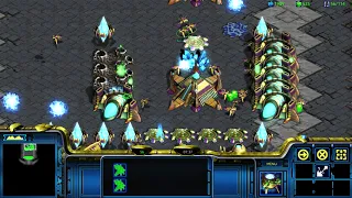 Starcraft: Remastered Broodwar 1v7 computers on Fastest Map with Protoss