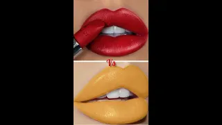 Red vs yellow /dress 👗 /shoes/ nails 💅/bags 🛍️/ eye 👁️/ lipstick/ hair 💄/ etc/.... #viral #choose