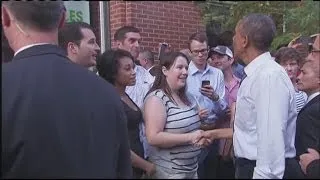 President Obama Takes a Surprise Stroll in Downtown Denver