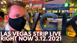 LAS VEGAS LIVE STRIP WALK on a Friday night| 3.12.2021