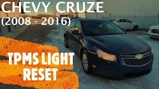 Chevrolet Cruze - Reset / Clear TPMS Tire Pressure Light (2008 - 2016)