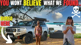 WE FOUND TREASURE Beach Camping in paradise! Moreton Island 4x4 & overland adventure fishing