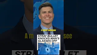 "STRAY BULLET KNOCKS MAN'S GLASSES OFF" 😂 COLIN JOST #shorts