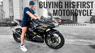 Buying His First Motorcycle || 2022 Kawasaki Ninja 400 || TorqKey