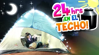 24 HORAS ACAMPANDO EN EL TECHO⛺️☀️ MI CASA SE DESTRUYE🌪 PIJAMADA CON EL TEAM MERLIN| Conny Merlin