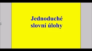 Jednoduché slovní úlohy