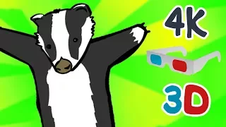 Badgers : animated music video : MrWeebl 4k 3D
