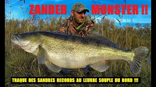 ZANDER MONSTER !!! TRAQUE DES SANDRES RECORDS AU LEURRE SOUPLE DU BORD !!!