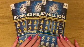 £5 Scratch Cards! Top Prize of £2 million!! 🤞🏼UK National Lottery Scratchies