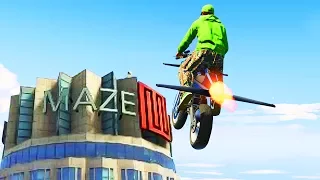 LAND ON MAZEBANK CHALLENGE! (GTA 5 Funny Moments)