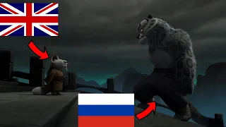 Shifu vs. Tai Lung but Tai Lung speaks Russian