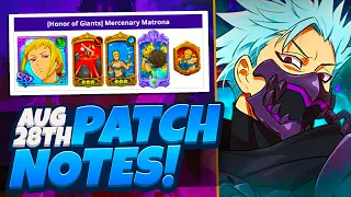 New Green Matrona, Labyrinth Season 6, Event Tower of Trials! (Global Patch Notes) | 7DS Grand Cross