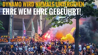 Dynamo Dresden wird niemals untergehen. Abstieg wird gefeiert - Dresden ist eben anders!