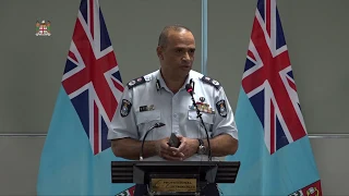 Fijian Commissioner of Police, Brigadier-General Sitiveni Qiliho briefs the media on COVID-19