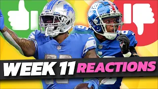 Week 11 Fantasy Football Instant Reactions  - NFL Recap