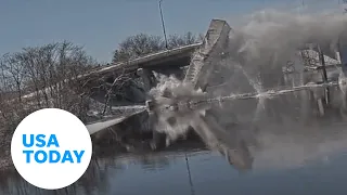 Tractor-trailer flies off bridge into icy water in Massachusetts | USA TODAY