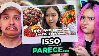 as MELHORES COMIDAS das feiras COREANAS | React PRISCILA JU