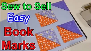 Sew to Sell Easy bookmarks Scrap fabric Sewing Beginner project