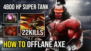 How to Play Offlane Axe in 7.32e Meta with 4800 HP Super Berserker Spin to Win Dota 2