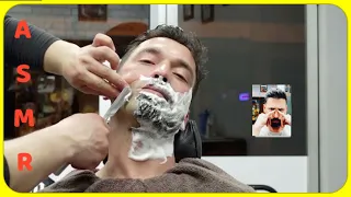 asmr perfect razor wet shave with massage and waxing barber turko