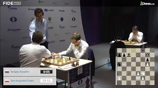 Duda Wins Against Karjakin and Magnus Congratulates Him Immediately | FIDE World Cup Final Round