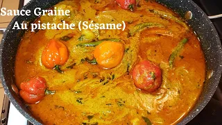 Sauce graine au pistache (Sésame) || Palm nut and Egousi soup || pâte de riz || Rice balls