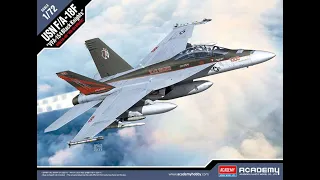 USN F/A-18F Super Hornet “VFA-154 Black Knights” : Academy : 1/72 Scale : In Box Review