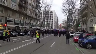 PSG Ultras in Madrid for Champions League match