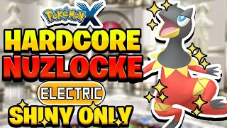 Pokemon X Hardcore Nuzlocke - ELECTRIC SHINY ONLY! (No Overleveling, No Items)