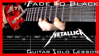 Fade To Black Guitar Solo Lesson - Metallica (with tabs)