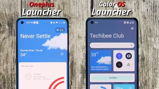 Android 12 ColorOS launcher vs OxygenOS 11 Oneplus launcher comparison! New features, Changes & More